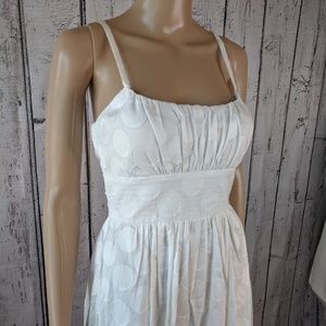 White with white polka dots sun dress